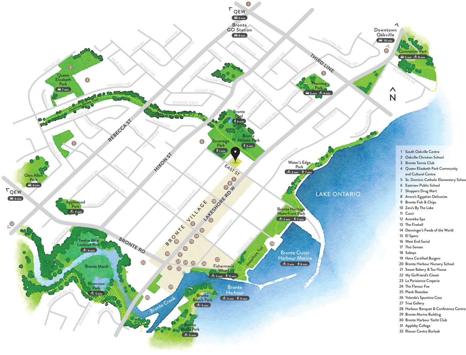 Bronte Neighbourhood Map